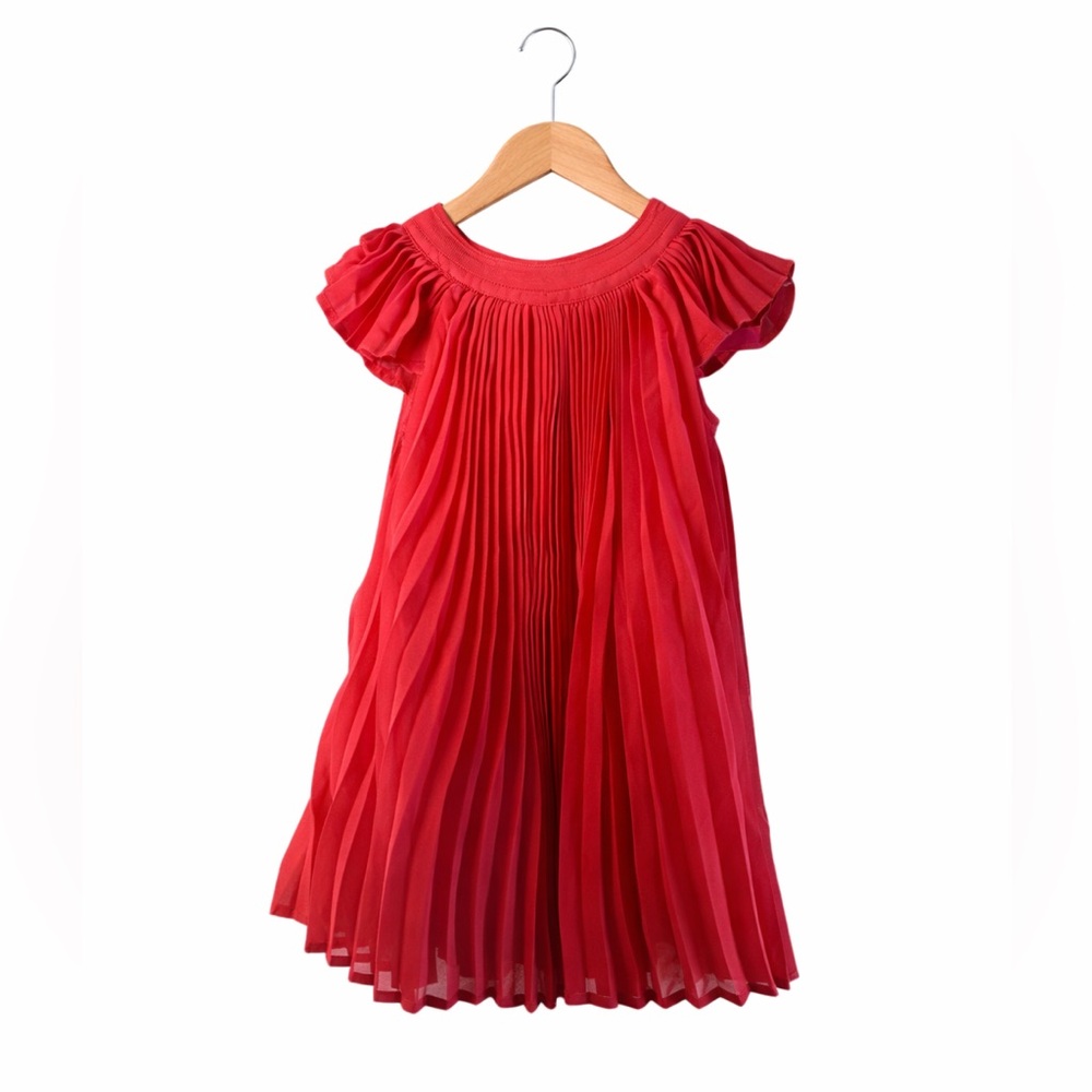 GAP Baby Red Pleated Party Dress 6-12M Holiday Christmas Valentine Formal Cute